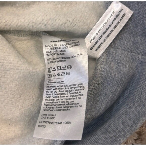 Calvin Klein Jeans Unisex Logo Sweatshirt & Sweatpants Set S - Picture 11 of 11